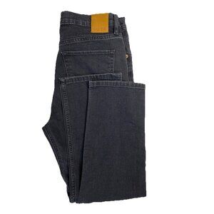 Duer Mens 30x27 Black Denim Jeans Button Fly Skinny Leg